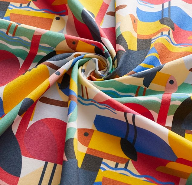 Organic Jasmine Lycra Jersey - Fabric | Cotton | kidswear | Fashion | Sustainable On-demand Custom Printed Fabric UK - maake
