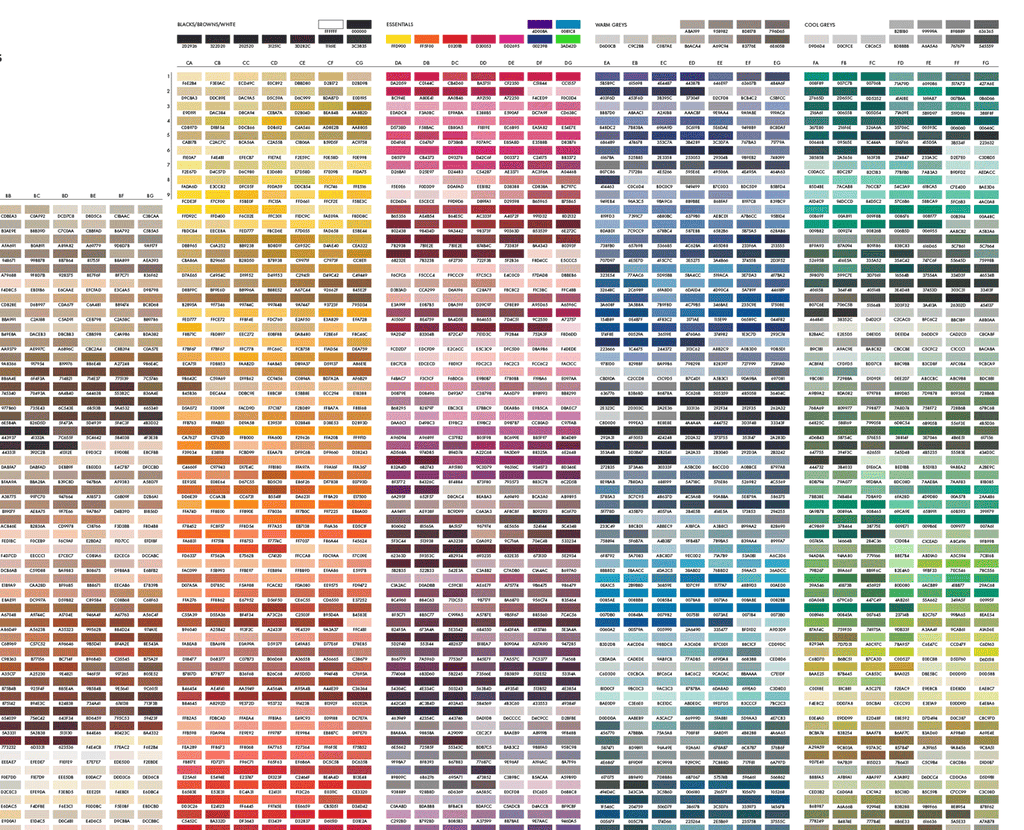 Colour Atlas Large - 140 x 100 cm | colour atlas | design tools | Sustainable On-demand Custom Printed Fabric UK - maake