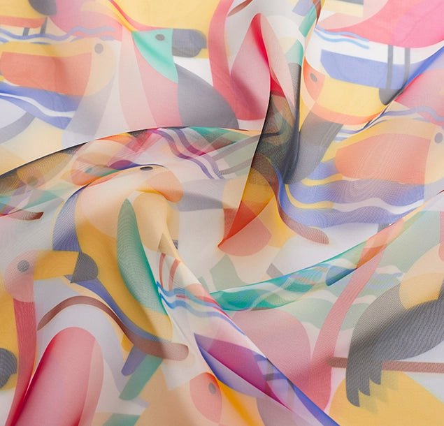 Organza - Fabric | transparent fabric | Fashion | Floaty | Sustainable On-demand Custom Printed Fabric UK - maake